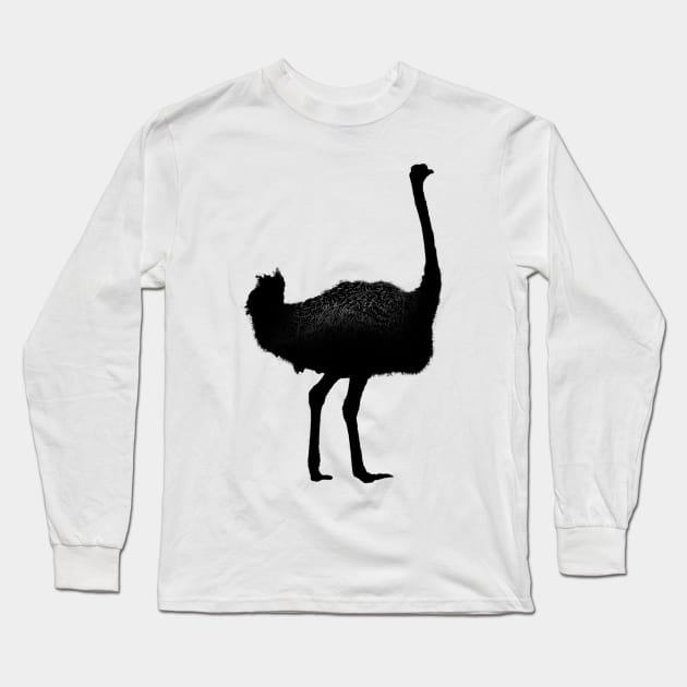 'Vintage Ostrich Graphic' Adorable Bird Lover Gift Long Sleeve T-Shirt by ourwackyhome